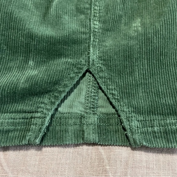 Corduroy Green A-Line Mini Skirt Y2K 90s Size 11 Casual Preppy Summer Fall - Picture 3 of 7